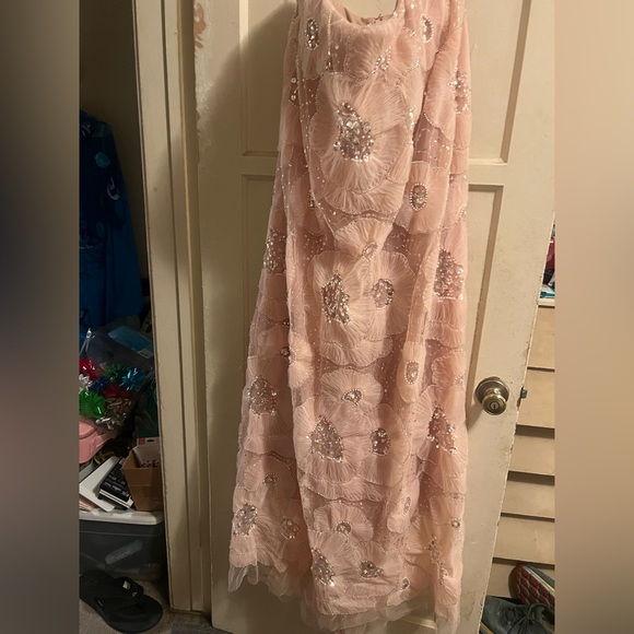 HELSI MARGOT Elegant Strapless Beaded Gown NWT SZ XL light pink READY TO SHIP - Picture 7 of 9